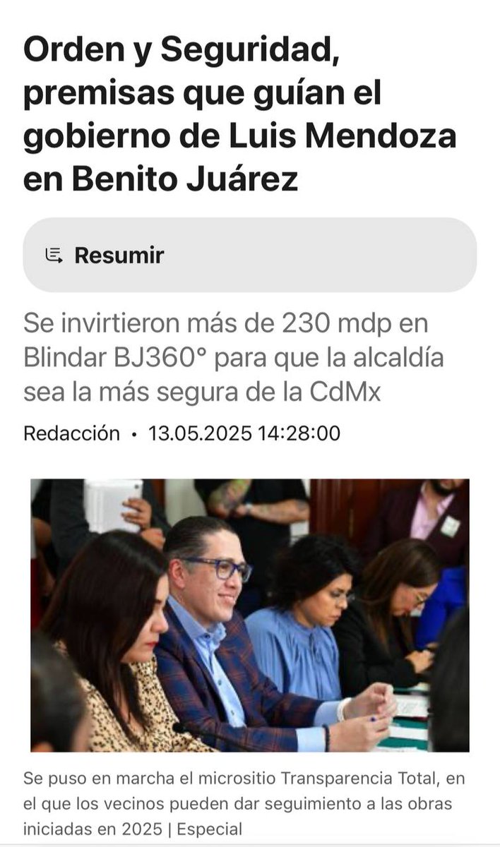 Benito Juárez avanza en seguridad: 230 mdp en seguridad, integración de Protección Civil, coordinación con SSC.

Por algo es que los altos mandos de Morena deciden vivir en esta delegación...

BJ es el bastión del PAN y la administración de <a href="/LuisMendozaBJ/">Luis Mendoza Acevedo</a> la mejor de CDMX.