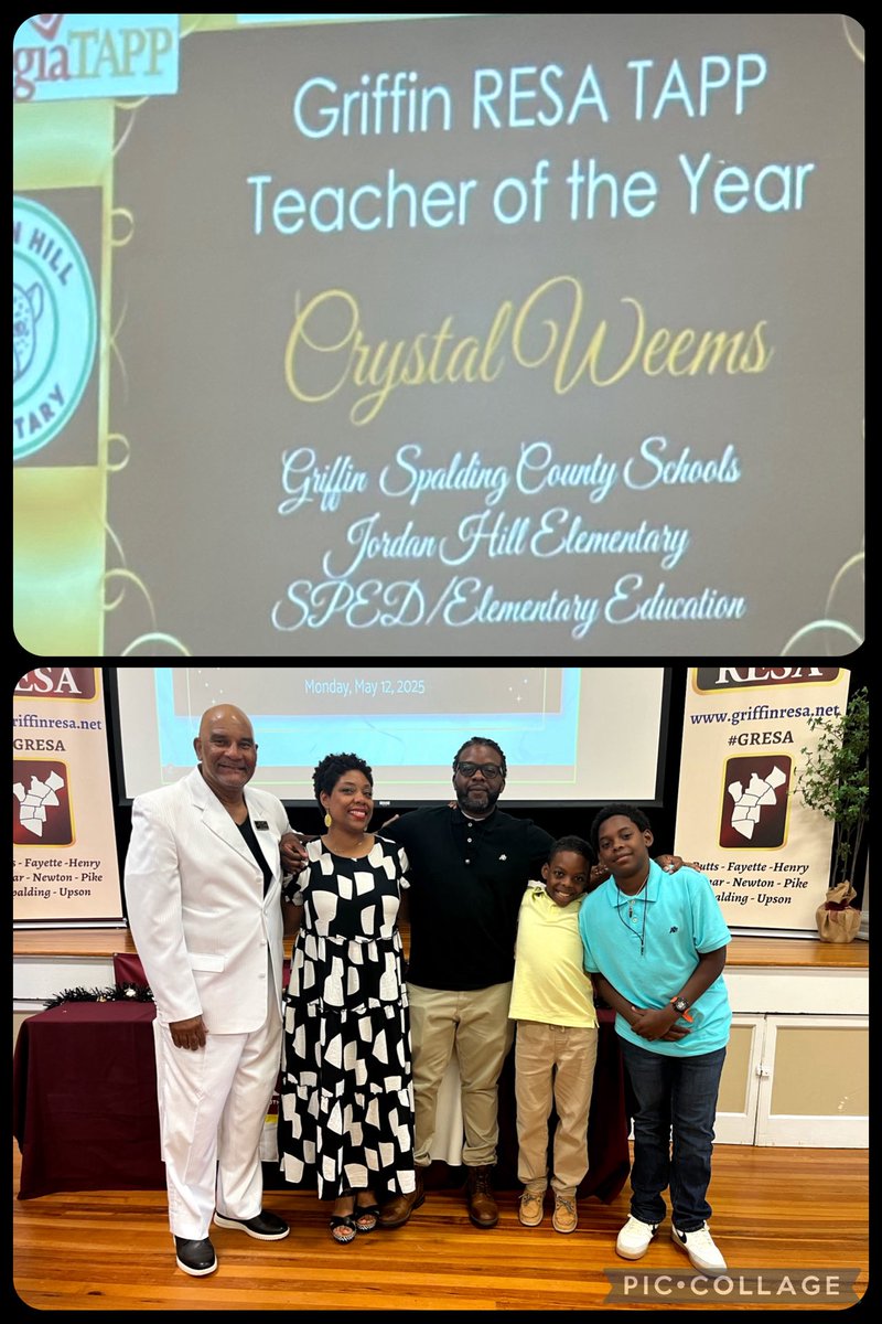 Last night our very own, Mrs. Crystal Weems, was named as the Griffin RESA TAPP Teacher of the Year! We are so proud of Mrs. Weems and blessed to have her as a member of The Hill family. Let’s show her some love💙💚 #thehillwill