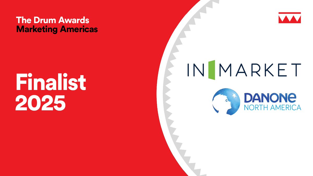 InMarket is thrilled to be named a finalist in this year’s <a href="/TheDrum/">The Drum</a> for Marketing in Americas for 2025! Our partnership with <a href="/Danone/">Danone</a> was recognized for excellence in the CPG/FMCG category this year.

Read more about this exciting win here: bit.ly/3GMWGGK