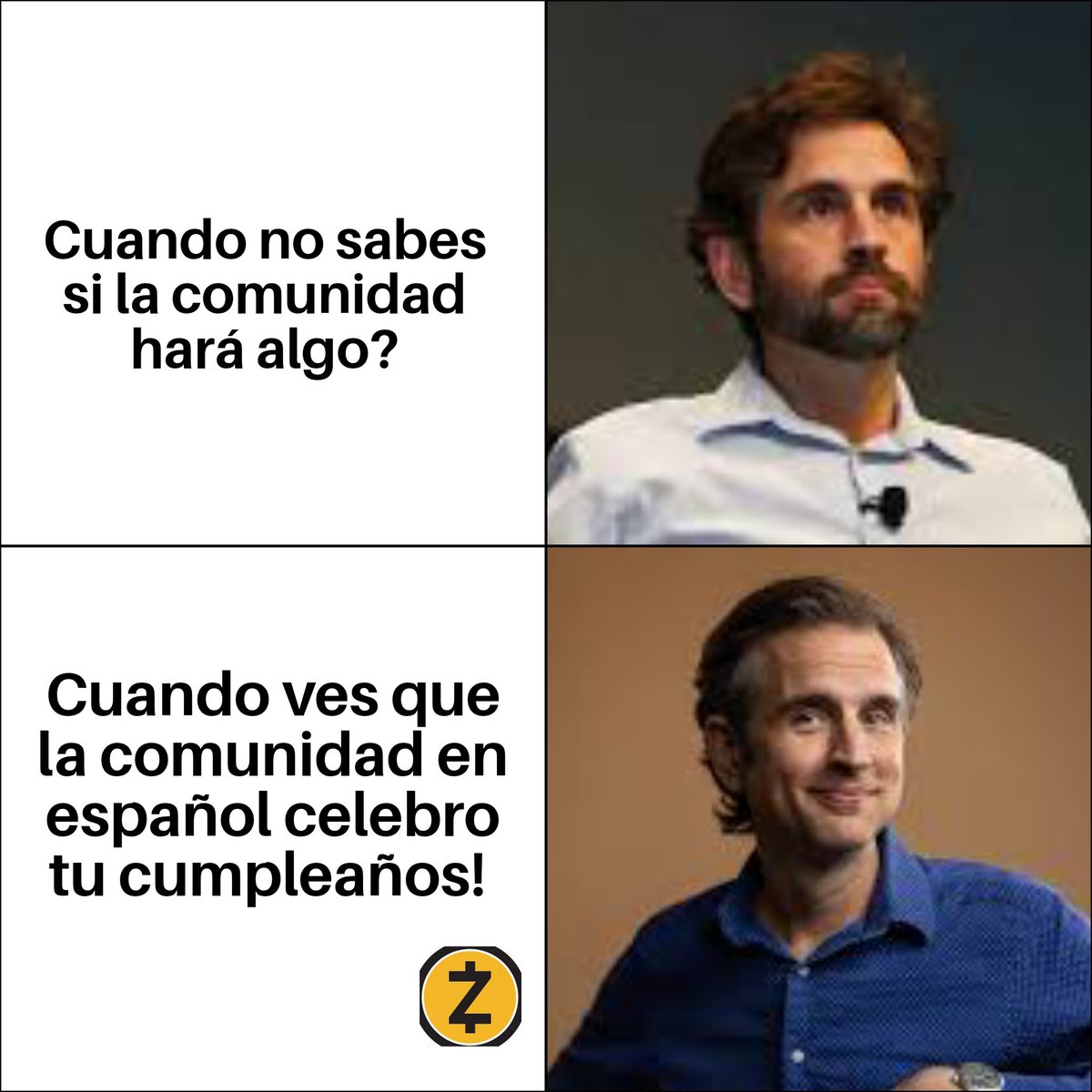 ramosgusta01's tweet photo. Y este meme recuerda mejor el #ZookoBirthday 😄😄 de @zooko y el amigo @robmarn nos ayudó a tenerlo presente en la comunidad @zcashesp!
Confiamos en que la pasará muy bien! https://t.co/MDC16DdqhF