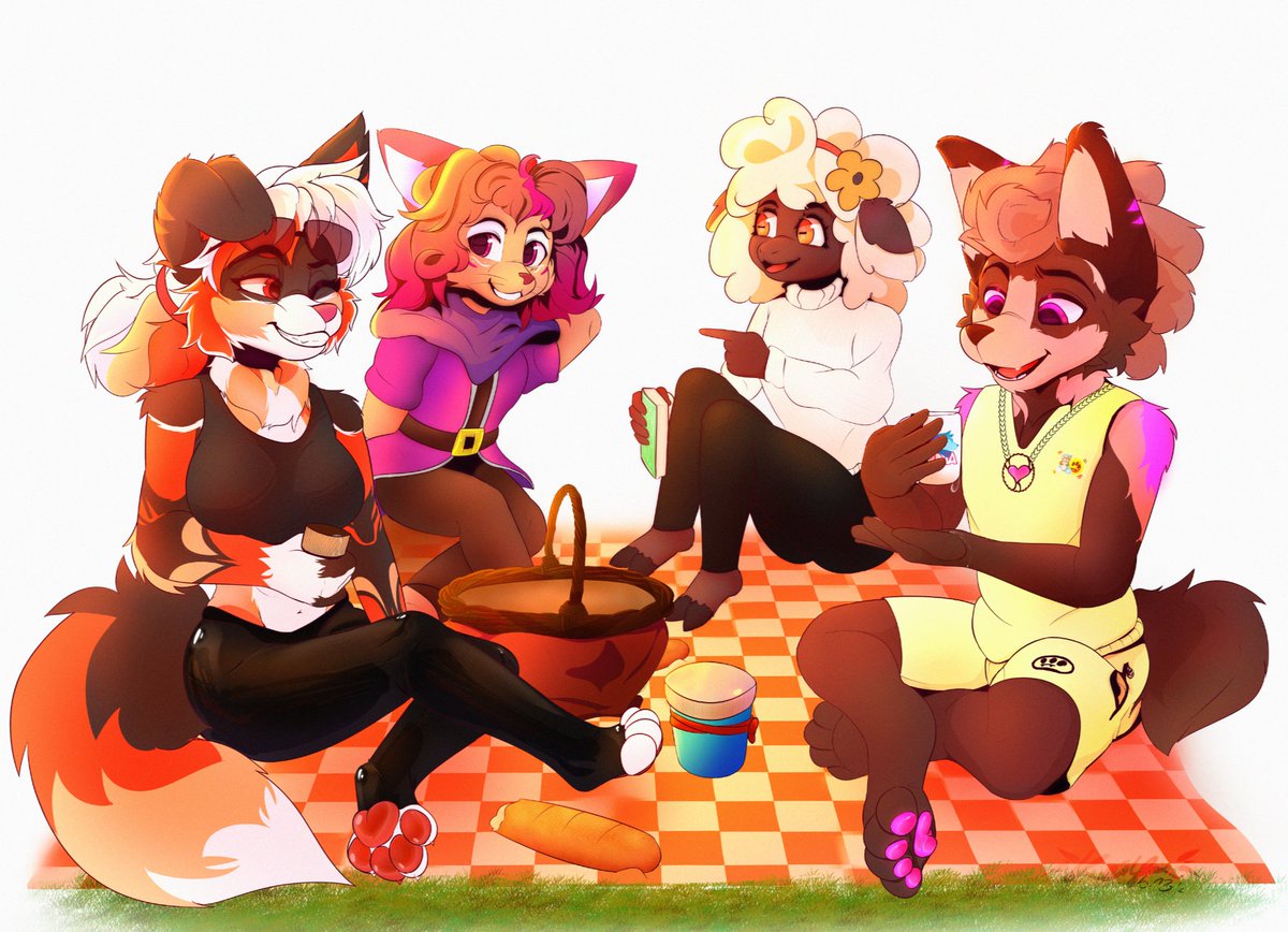 PyTyph's tweet image. #art #furry #furryartwork
Picnic