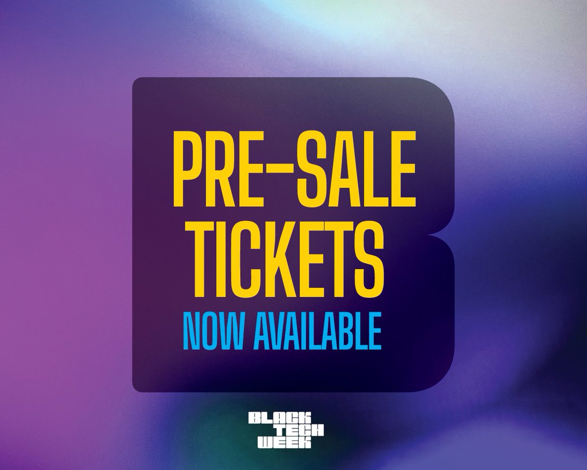 🕰️ The clock is ticking...‼️

#BlackTechWeek presale has been extended 👏🏾 but not for long! 👀

Click here to secure your discounted #BTW25 ticket before Friday, May 16th! 🚀 bit.ly/4hKhRFX