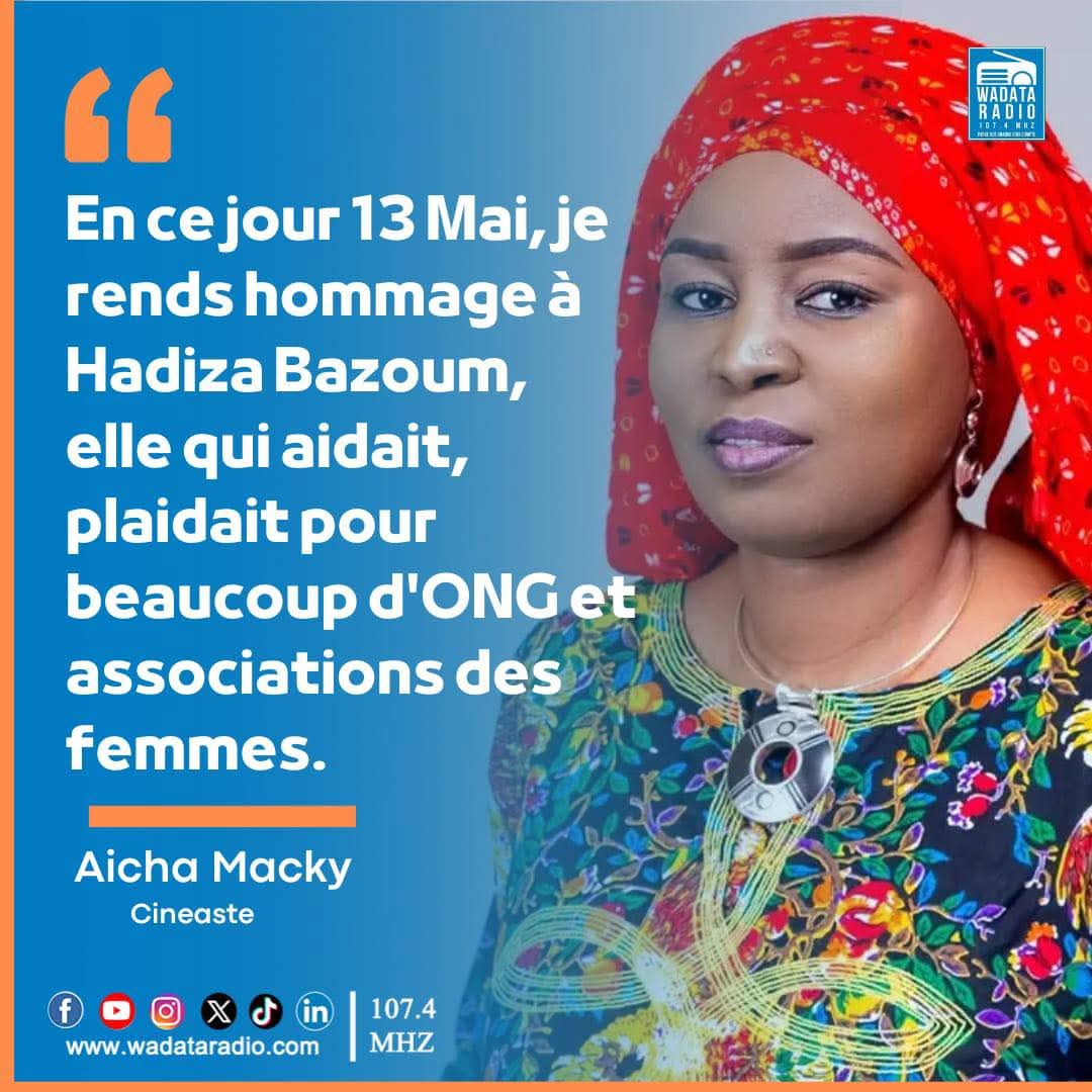 TeskerDan's tweet photo. À l'occasion de la Journée de la femme nigérienne 13 mai, la cinéaste Aïcha Macky a tenu à rendre un vibrant hommage à l'ancienne Première dame Hadiza Bazoum, saluant son engagement et son influence auprès des femmes du Niger.

@Mackykidyaicha https://t.co/XsKJfAZf7a