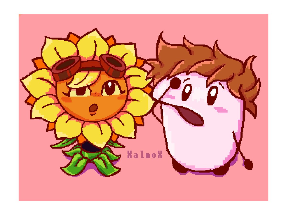 VOLVIII, bueno, más o menos me sigo muriendo eso sí, pero al menos pude hacer esto rápido antes de quedar zzz por los medicamentos de nuevo.
_________🐌🧟‍♂️✨️
 Fanart for <a href="/_RoniWay/">RoniWay</a> 
#plantsvszombiesfanart #pvz #pvzfanart #solarflare