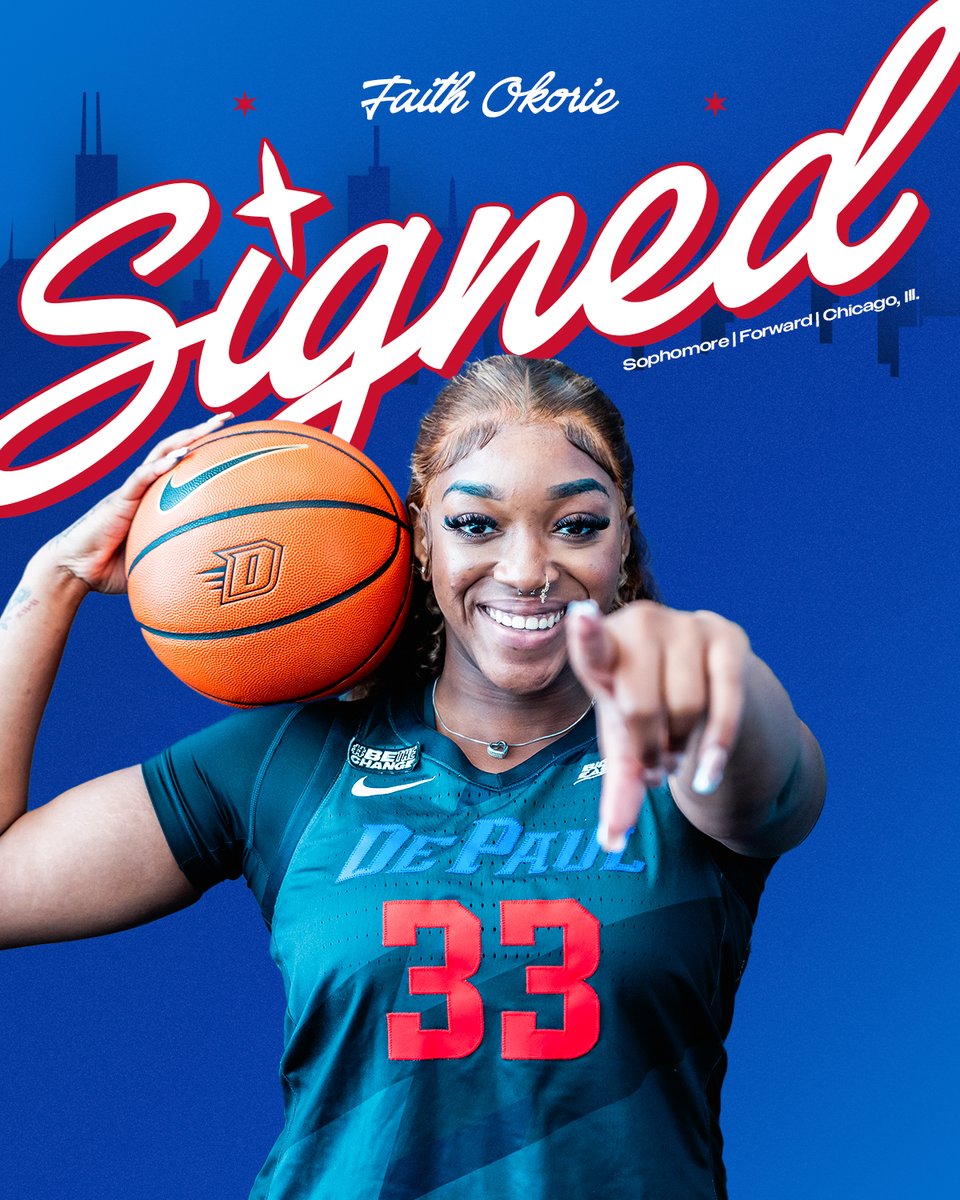 Faith Okorie is a Blue Demon! 

📰 » ow.ly/zEVQ50VS9Au

#DePaulBall x #BlueGrit 🔵😈