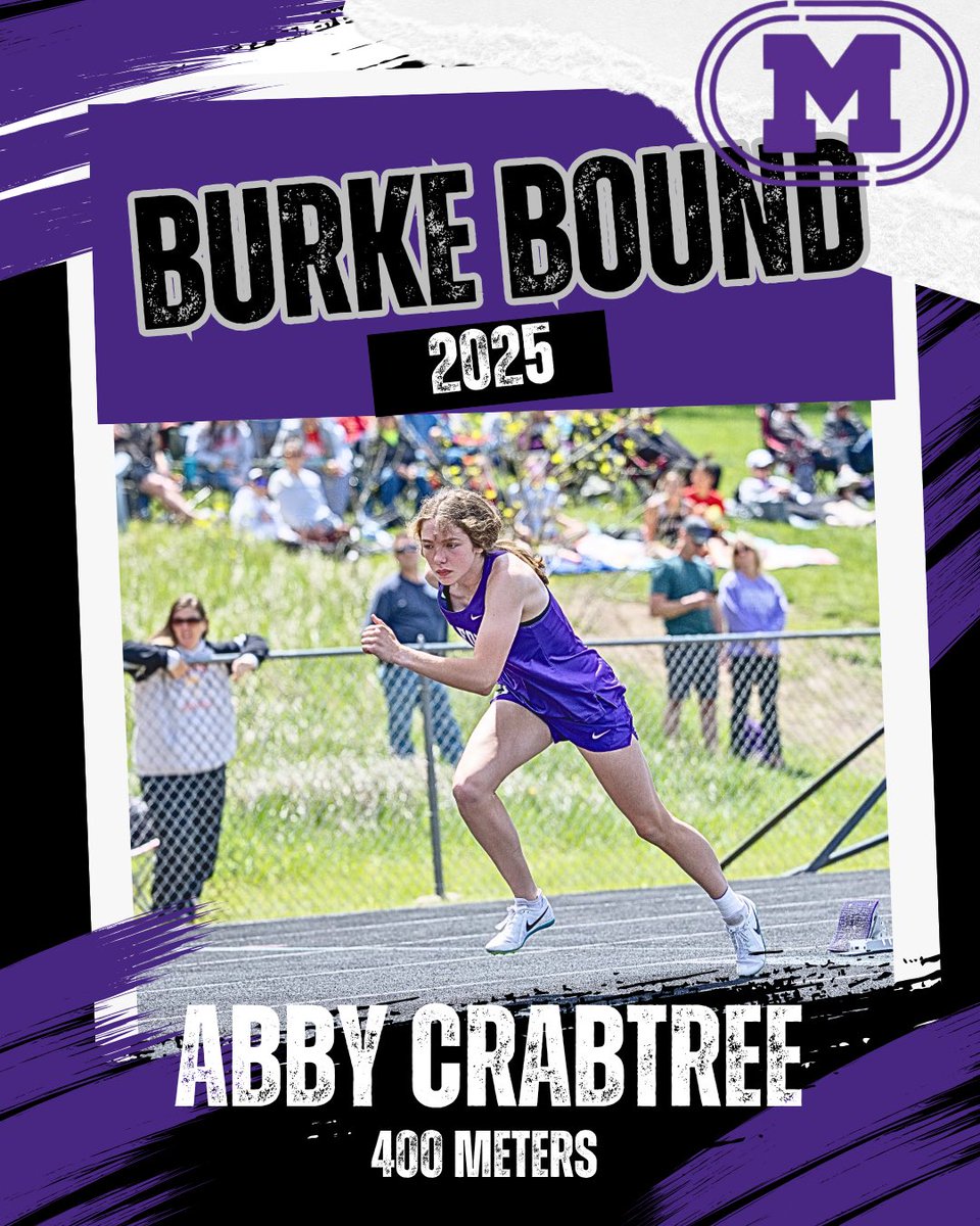 State Qualifier! 
Abby Crabtree ran a 1:00.05 to get a 2nd place finish in the 400m at the B-4 District and earned a spot at state! 
#BurkeBound #Milfordsoar