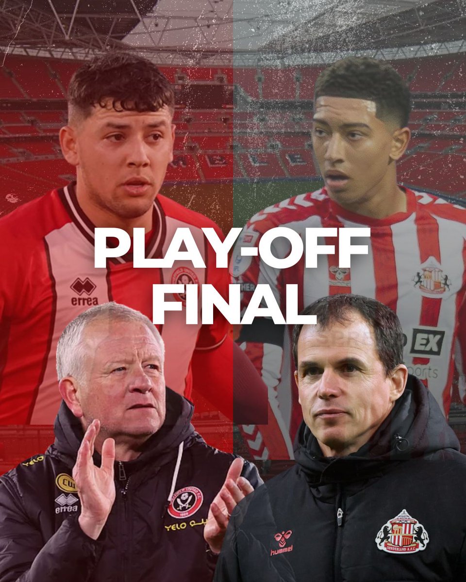 thelongballyt's tweet photo. The Championship Play-Off final is set 🔥 

Sheffield United and Sunderland are now just one game away from the Premier League 📈 

The two teams shared the spoils in their meeting this season, with both winning their home fixture against each other 🤝 

#efl #pl #championship https://t.co/UKsEIMlo5K