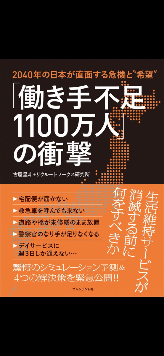 2025年になって
米、ガソリン、生活費の高騰
道路の陥没等々が表出

一番深刻なのが人口問題
2040年には働き手が1100万不足

経済成長どころではない
医療介護、建築道路補修、警察官
農家、運転手などあらゆるサービスや
エッセンシャルワーカーが不足

働き手の
生活維持サービスへのシフトが必要