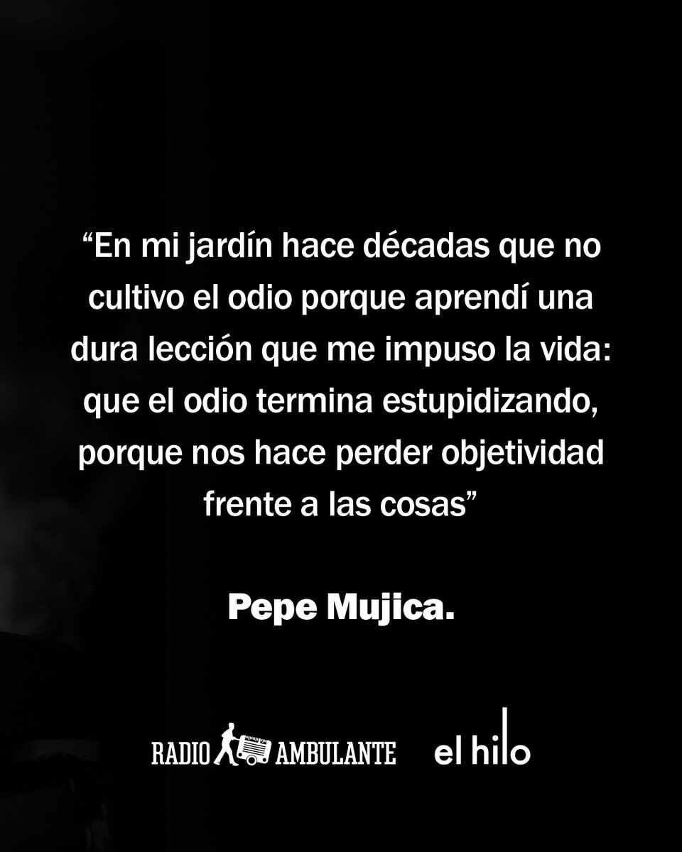 🕊️ Murió Pepe Mujica (1935-2025).

El expresidente de Uruguay fue un referente de la política austera y de la convivencia en la diferencia. Hoy sus palabras resuenan más que nunca.