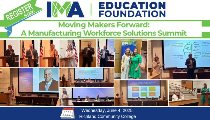 IMA_Today's tweet image. In partnership w/ @IMECIllinois, the IMA will host our 4th annual Manufacturing Workforce Solutions Summit on Wednesday, June 4th at @RCCDecaturIL. 

Registration closes at the end of the day on May 23  – don’t delay, register to join us now! ow.ly/jEJ850VLFus