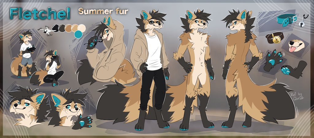 Reference sheet comm for Fletchel 💙
Summer and winter versions!