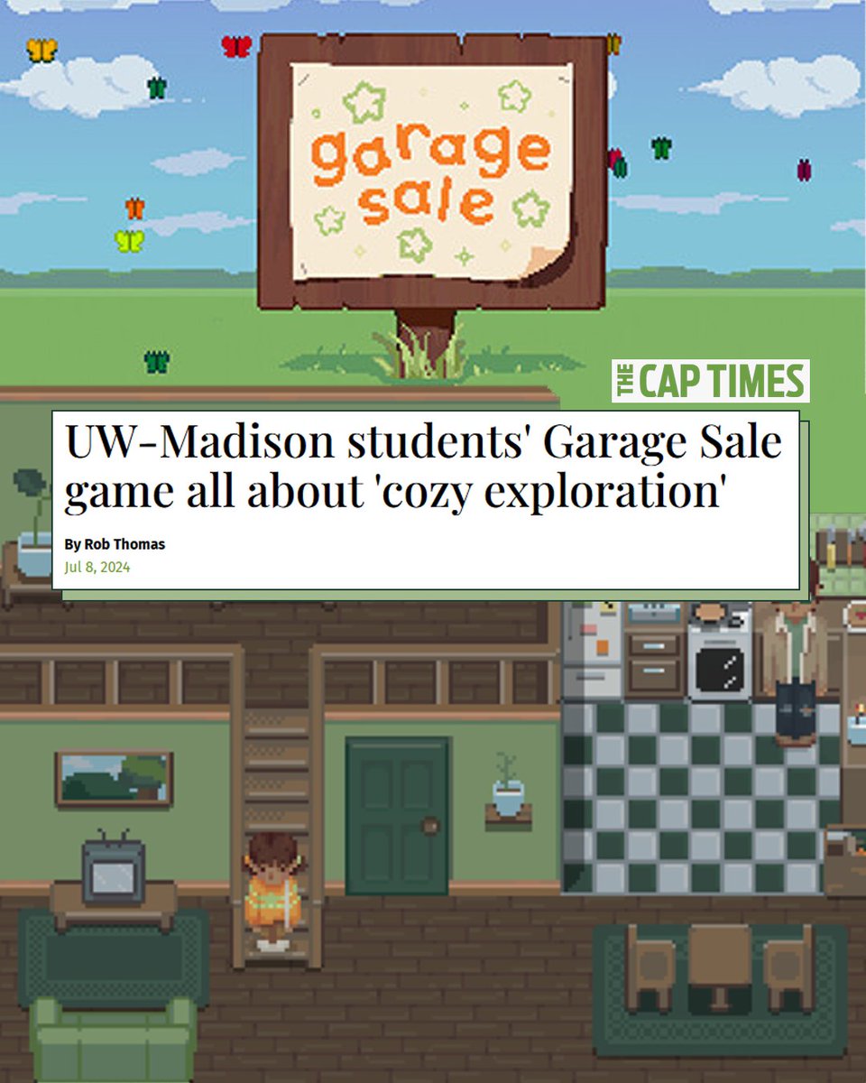 UW–Madison Computer Sciences (@wisconsincs) on Twitter photo Meet Rishit Khare (<a href="/KhareRishit/">Rishit Khare</a>), one of our spring 2025 grads and the lead programmer behind Garage Sale (<a href="/playgaragesale/">garage sale 🌱 out on steam now!</a>), a "cozy exploration" game featured by <a href="/CapTimes/">The Capital Times</a>.
Read more:
cs.wisc.edu/2025/05/09/spr… Meet Rishit Khare (<a href="/KhareRishit/">Rishit Khare</a>), one of our spring 2025 grads and the lead programmer behind Garage Sale (<a href="/playgaragesale/">garage sale 🌱 out on steam now!</a>), a "cozy exploration" game featured by <a href="/CapTimes/">The Capital Times</a>.
Read more:
cs.wisc.edu/2025/05/09/spr…