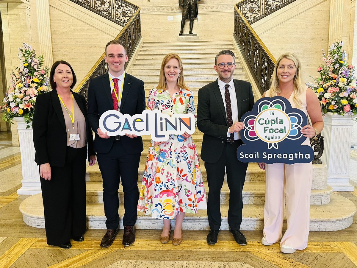 Pleased to link in with <a href="/GaelLinn/">Gael Linn</a> today with <a href="/NickMathison/">Nick Mathison</a> after they made their case for resourcing the Scoil Spreagtha initiative to the Education Minister.