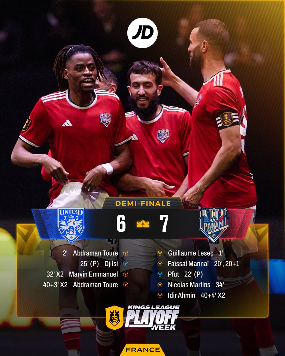 KingsLeague_FR's tweet photo. Le match de FOU 😳😳😳

Direction la finale pour @PanamAllStarzKL 🤯 https://t.co/JZOiRIWf2e