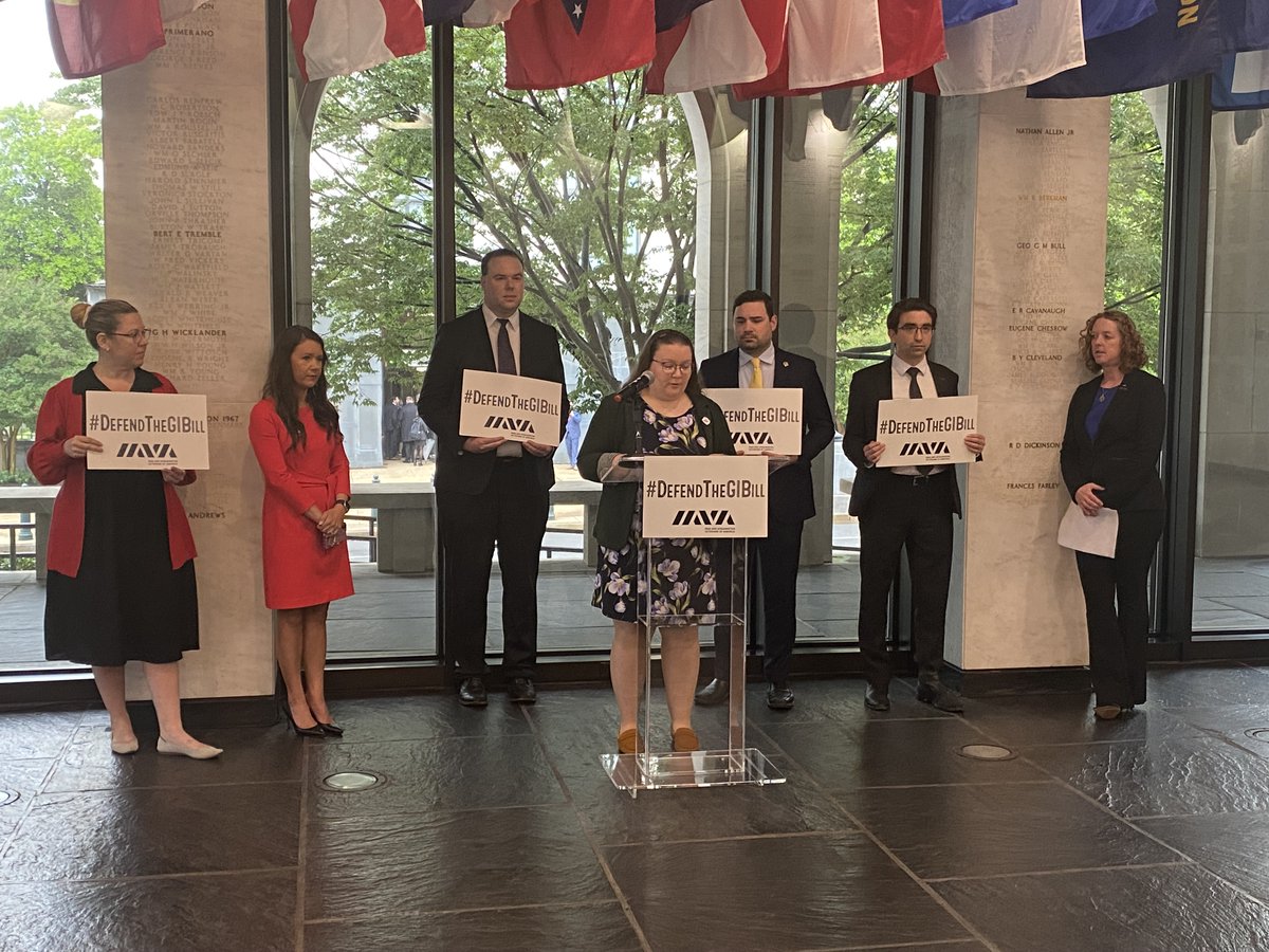 GIBillRights's tweet photo. We are pleased to join @iava and @TAPSorg today in a press conference to #DefendTheGIBill. Tell Congress that #Veterans and #MilitaryService orgs will not stand for rolling back the common-sense, bipartisan 90/10 rule to protect veterans, #servicemembers, families, and survivors https://t.co/P2DGo1GTvp