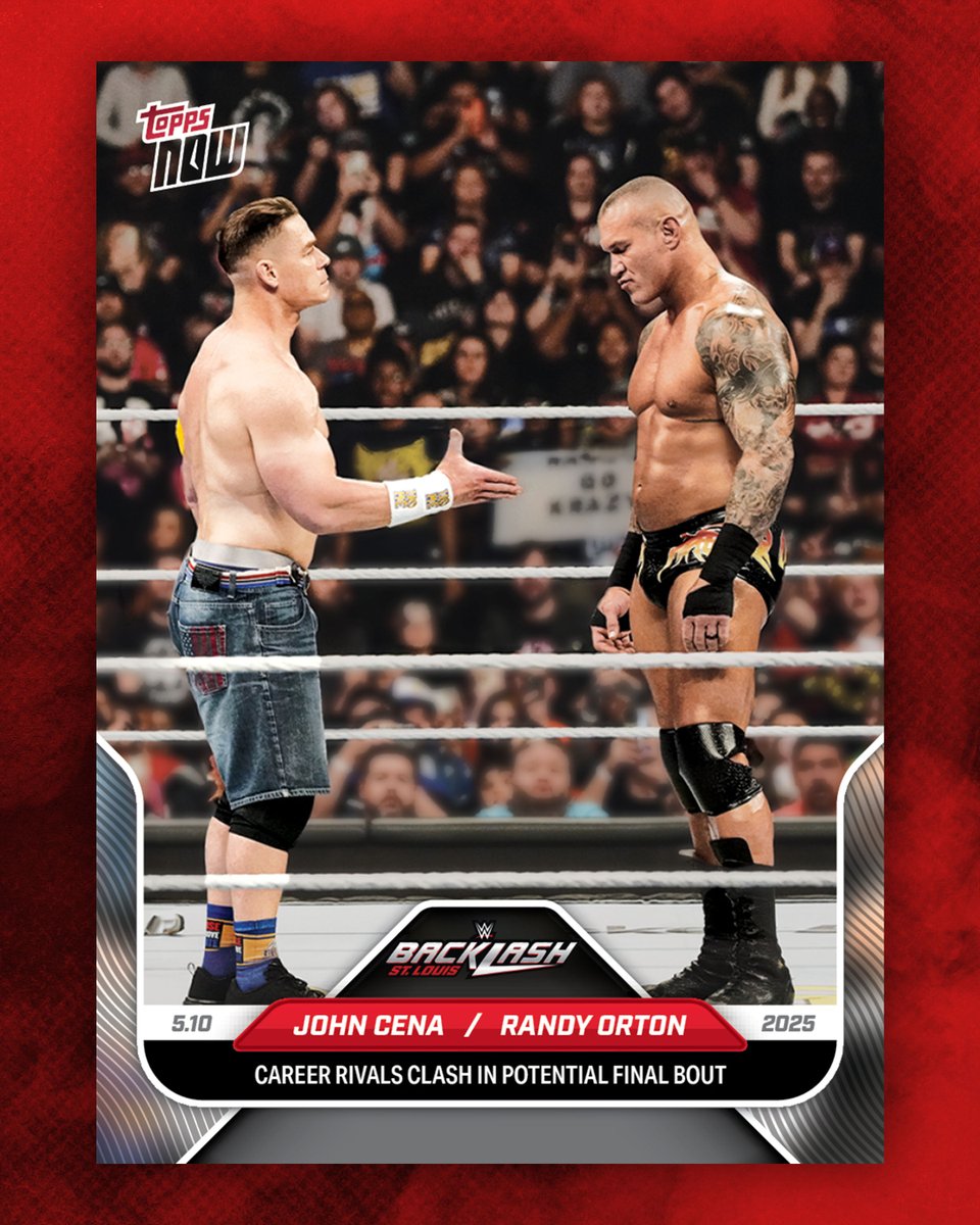 One last time... John Cena &amp; Randy Orton unite on a trading card following an epic battle at Backlash 🤝