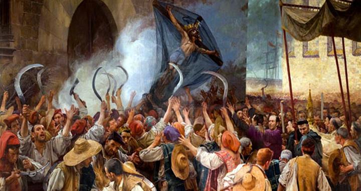 El 14 de maig de 1640 Felip IV va fer destruir Sta Coloma de Farners. Van cremar masies, pallers, corts... però no van cremar les falçs i no van preveure que, setmanes després, milers de segadors d'arreu del país es concentrarien a Barcelona contra una altra ignomínia imposada.