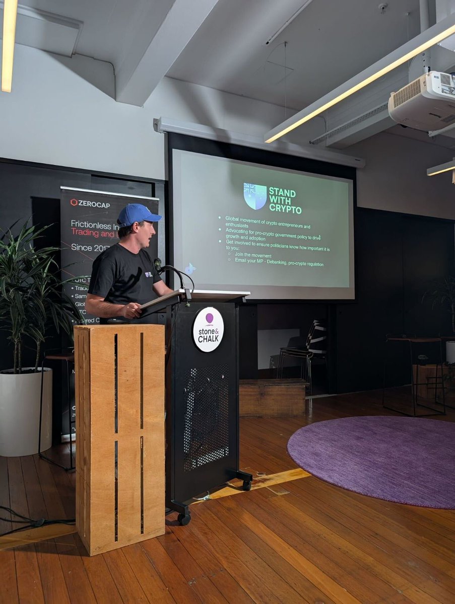 Stand With Crypto Australia (@standwcrypto_au) on Twitter photo Big thanks ๐ to everyone who attended the <a href="/AusDeFi/">Aus DeFi Association</a> event in Sydney on April 30th!
It was a great night listening to some of Australia's FinTech leaders and what we're building in this country ๐๏ธ
It's a really exciting time for everyone in the space and thanks to Liam from Big thanks ๐ to everyone who attended the <a href="/AusDeFi/">Aus DeFi Association</a> event in Sydney on April 30th!
It was a great night listening to some of Australia's FinTech leaders and what we're building in this country ๐๏ธ
It's a really exciting time for everyone in the space and thanks to Liam from