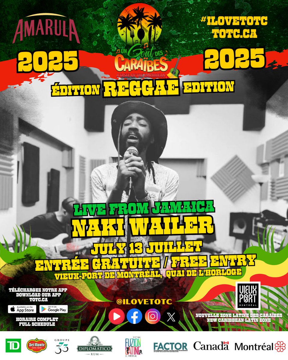 Nous sommes honorés d’accueillir Naki Wailer, le fils du légendaire Bunny Wailer, membre fondateur des Wailers aux côtés de Bob Marley.  

We’re proud to welcome Naki Wailer, son of the legendary Bunny Wailer, founding member of The Wailers alongside Bob Marley.