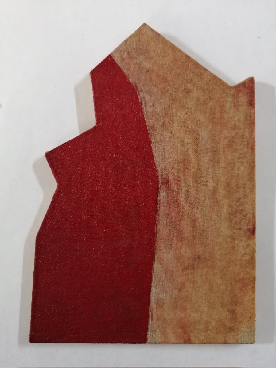 森 (RED) , 270895】1978年(1995年) 54.3×38.9cm 厚さ3cm パネルに綿布