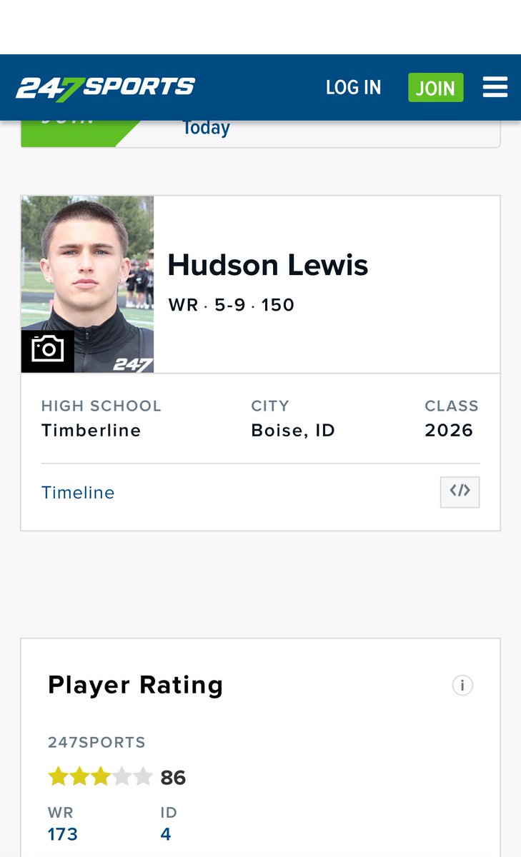 Hudson Lewis 3⭐️ (@hudsonlewiss2) on Twitter photo Blessed to be bumped up to an 86 and #4 overall in Idaho! <a href="/BrandonHuffman/">Brandon Huffman</a> <a href="/Tline_Fball/">Timberline Wolves Football</a> <a href="/RAREAcademyID/">RARE Academy</a> Blessed to be bumped up to an 86 and #4 overall in Idaho! <a href="/BrandonHuffman/">Brandon Huffman</a> <a href="/Tline_Fball/">Timberline Wolves Football</a> <a href="/RAREAcademyID/">RARE Academy</a>