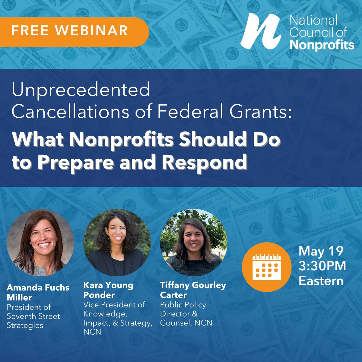 NCN is hosting a free webinar on practicable steps charitable nonprofits can take to prepare for, or react to, a federal grant cancellation. This webinar will not be recorded, so be sure to attend live! us02web.zoom.us/webinar/regist…