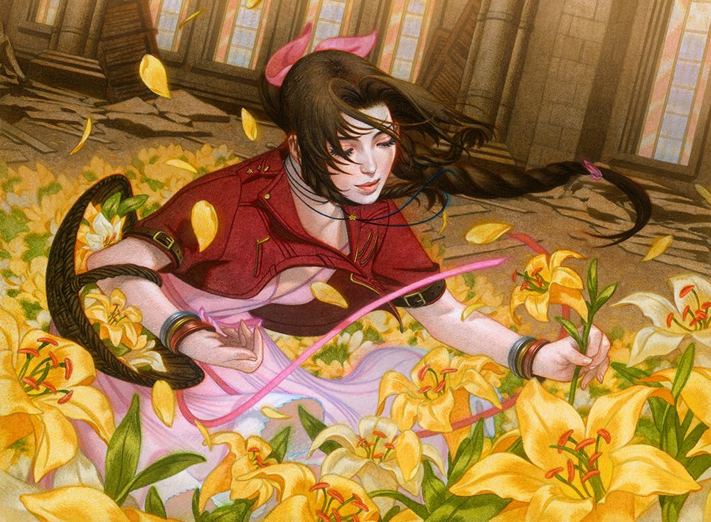 Tran Nguyen (@my_name_is_tran) on Twitter photo "Cultivate," 2025 (NFS).
🌸✨ Here is the second card I worked on for the <a href="/wizards_magic/">Magic: The Gathering</a> x <a href="/FinalFantasy/">FINAL FANTASY</a> set! It features my favorite character from FF7, Aerith, as she cultivates her flower garden in Midgar. AD Colin Boyer.
#MTGxFINALFANTASY #aerith #FF7 #FinalFantasyVII "Cultivate," 2025 (NFS).
🌸✨ Here is the second card I worked on for the <a href="/wizards_magic/">Magic: The Gathering</a> x <a href="/FinalFantasy/">FINAL FANTASY</a> set! It features my favorite character from FF7, Aerith, as she cultivates her flower garden in Midgar. AD Colin Boyer.
#MTGxFINALFANTASY #aerith #FF7 #FinalFantasyVII