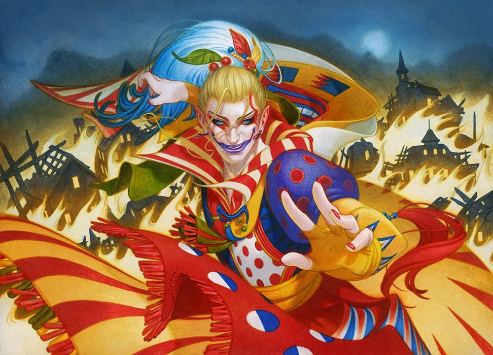 Tran Nguyen (@my_name_is_tran) on Twitter photo "Ruinous Ultimatum," 2025 (NFS).
🤡✨ I'm thrilled to share the work I did for the <a href="/wizards_magic/">Magic: The Gathering</a> x <a href="/FinalFantasy/">FINAL FANTASY</a> collab! I'm a HUGE fan of Final Fantasy, which was a major childhood inspiration. This card features Kefka from FF6. AD Colin Boyer.
#MTGxFINALFANTASY #Kefka #FF6 "Ruinous Ultimatum," 2025 (NFS).
🤡✨ I'm thrilled to share the work I did for the <a href="/wizards_magic/">Magic: The Gathering</a> x <a href="/FinalFantasy/">FINAL FANTASY</a> collab! I'm a HUGE fan of Final Fantasy, which was a major childhood inspiration. This card features Kefka from FF6. AD Colin Boyer.
#MTGxFINALFANTASY #Kefka #FF6