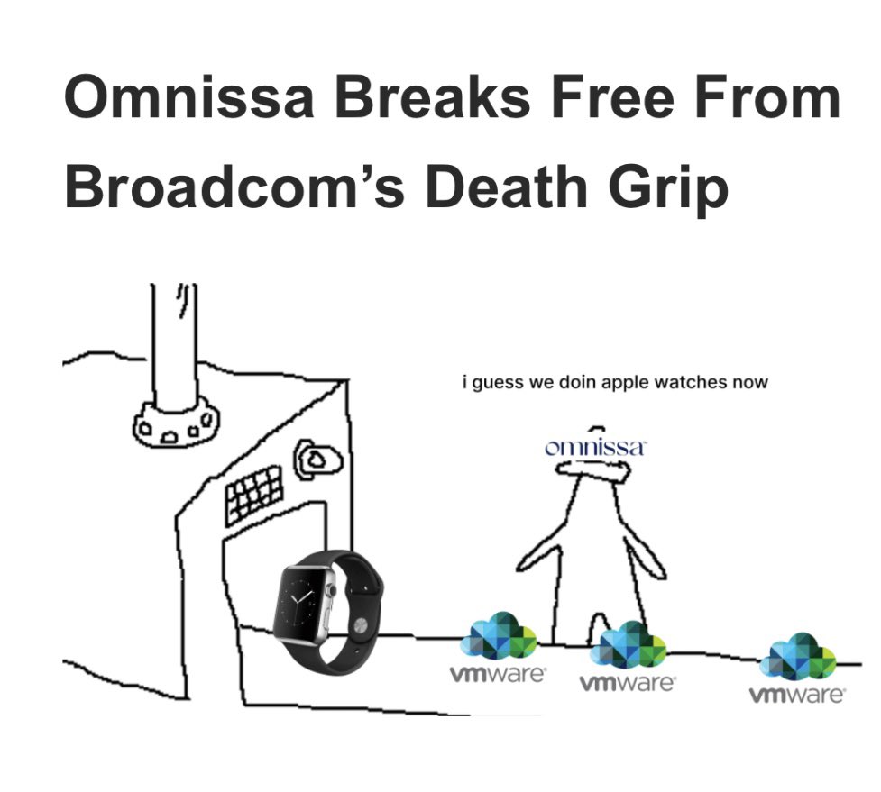 ClaireTechie's tweet image. Meme of the day ☠️

#broadcom #omnissa #bytesize