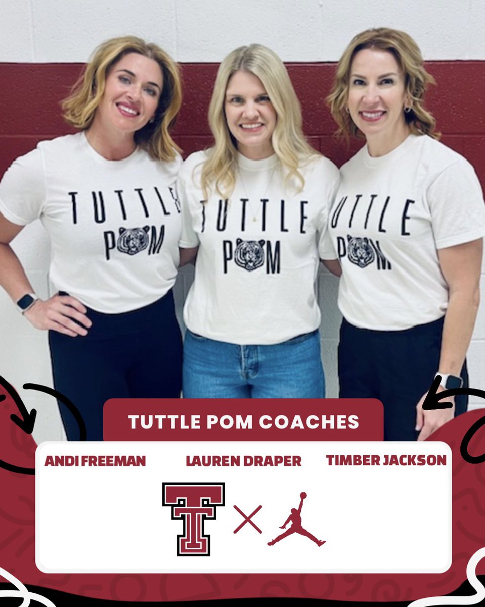 Tuttle Athletics would like to introduce our new Pom Coach for 2025-2026, Lauren Draper‼️ She will be assisted by Timber Jackson and Andi Freeman!