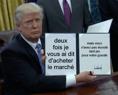 fuckthedip's tweet photo. Trump a un message https://t.co/1WwWCmXKyw