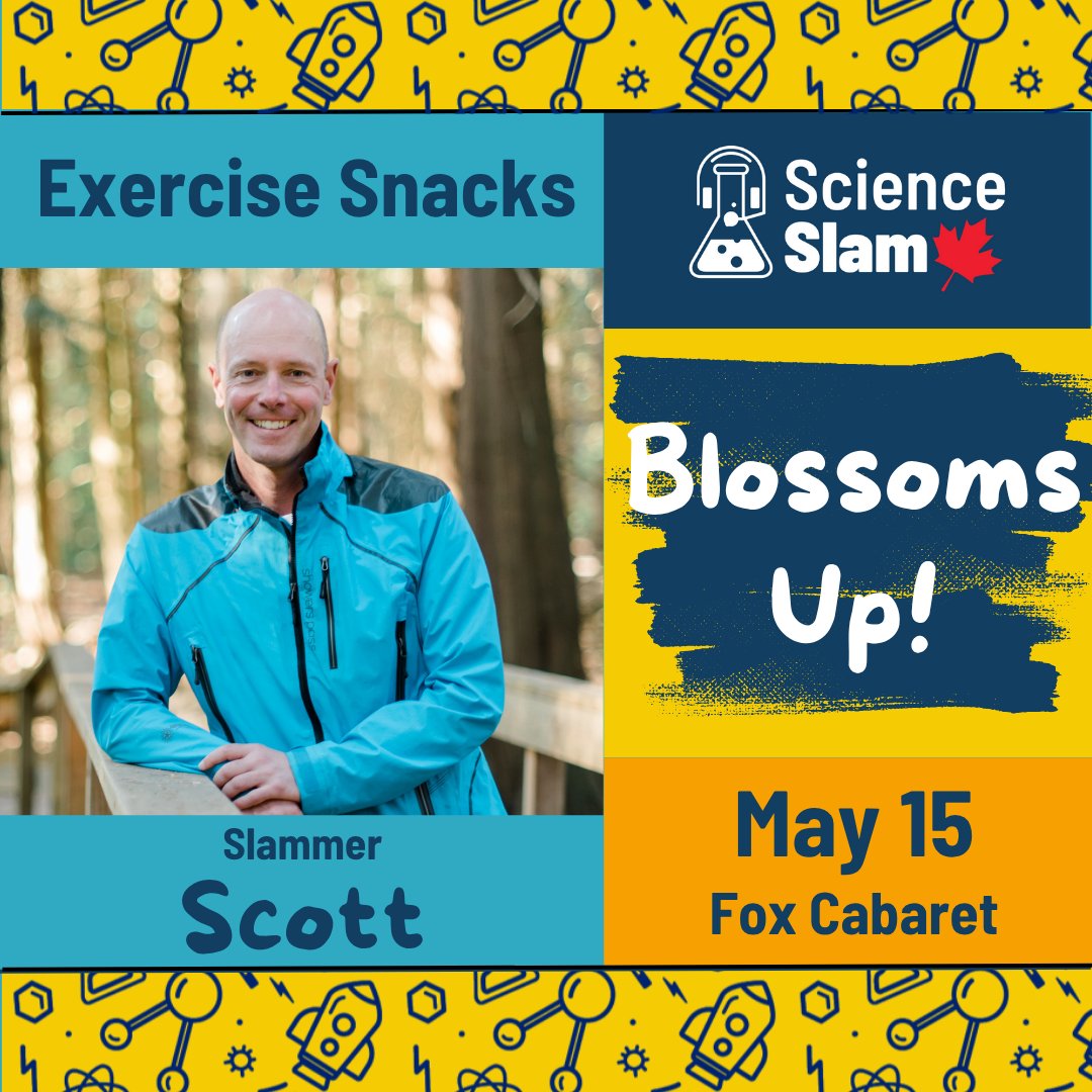 Did you know every minute of exercise can ADD SIX MINUTES to your life?

Find out more at our Slam happening this week with Slammer <a href="/DrScottLear/">Scott Lear, PhD</a> who will be talking about Exercise Snacks!

Get tickets here: 3common.com/event/blossoms…