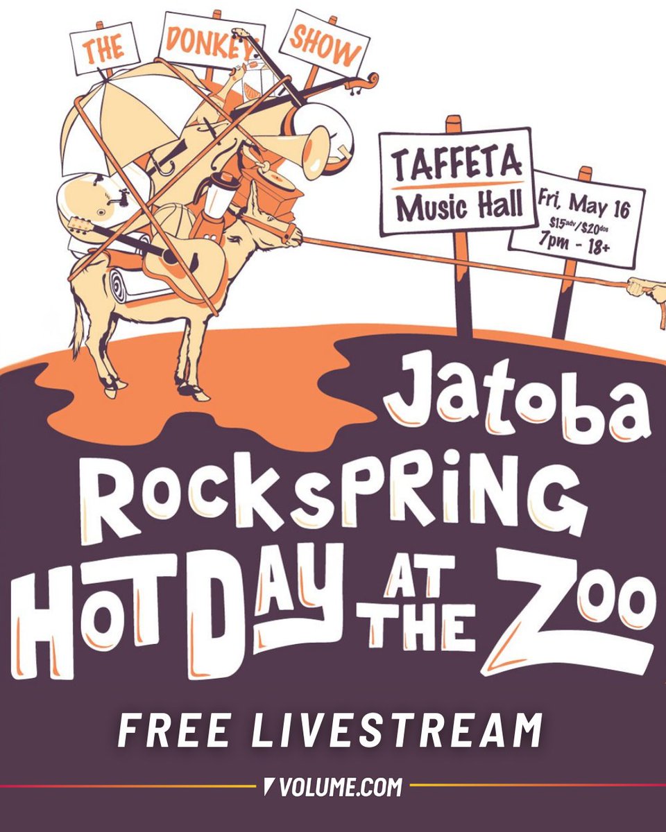 Volume.com (@getonvolume) on Twitter photo 🚨The wait is over — TONIGHT is the night!
🎸 @HotDayattheZoo, Jatoba, Rockspring
📍 Live from <a href="/TaffetaMusic/">Taffeta Music</a>
🕗 8 PM ET — Streaming on <a href="/GetOnVolume/">Volume.com</a> 🎥
🎟️: bit.ly/Taffeta-HotDay
🔥 It’s the first show in our new partnership and it’s gonna be a banger, so don't miss it. 🚨The wait is over — TONIGHT is the night!
🎸 @HotDayattheZoo, Jatoba, Rockspring
📍 Live from <a href="/TaffetaMusic/">Taffeta Music</a>
🕗 8 PM ET — Streaming on <a href="/GetOnVolume/">Volume.com</a> 🎥
🎟️: bit.ly/Taffeta-HotDay
🔥 It’s the first show in our new partnership and it’s gonna be a banger, so don't miss it.