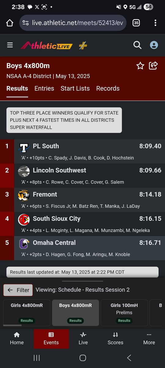 Congratulations to our boys 4x8 getting 🎟 to state in the win!!