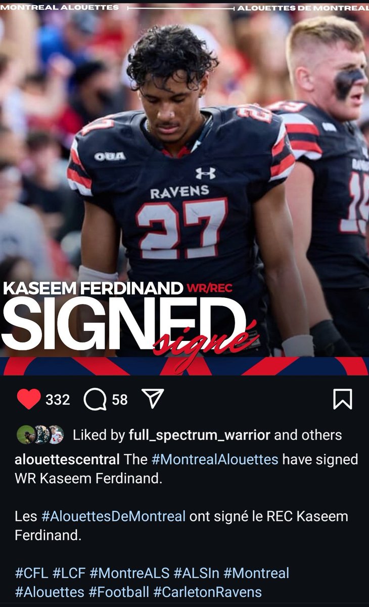 Welcome home.
Congrats on signing with the Montreal Alouettes 
#Alouettes 
#cfl