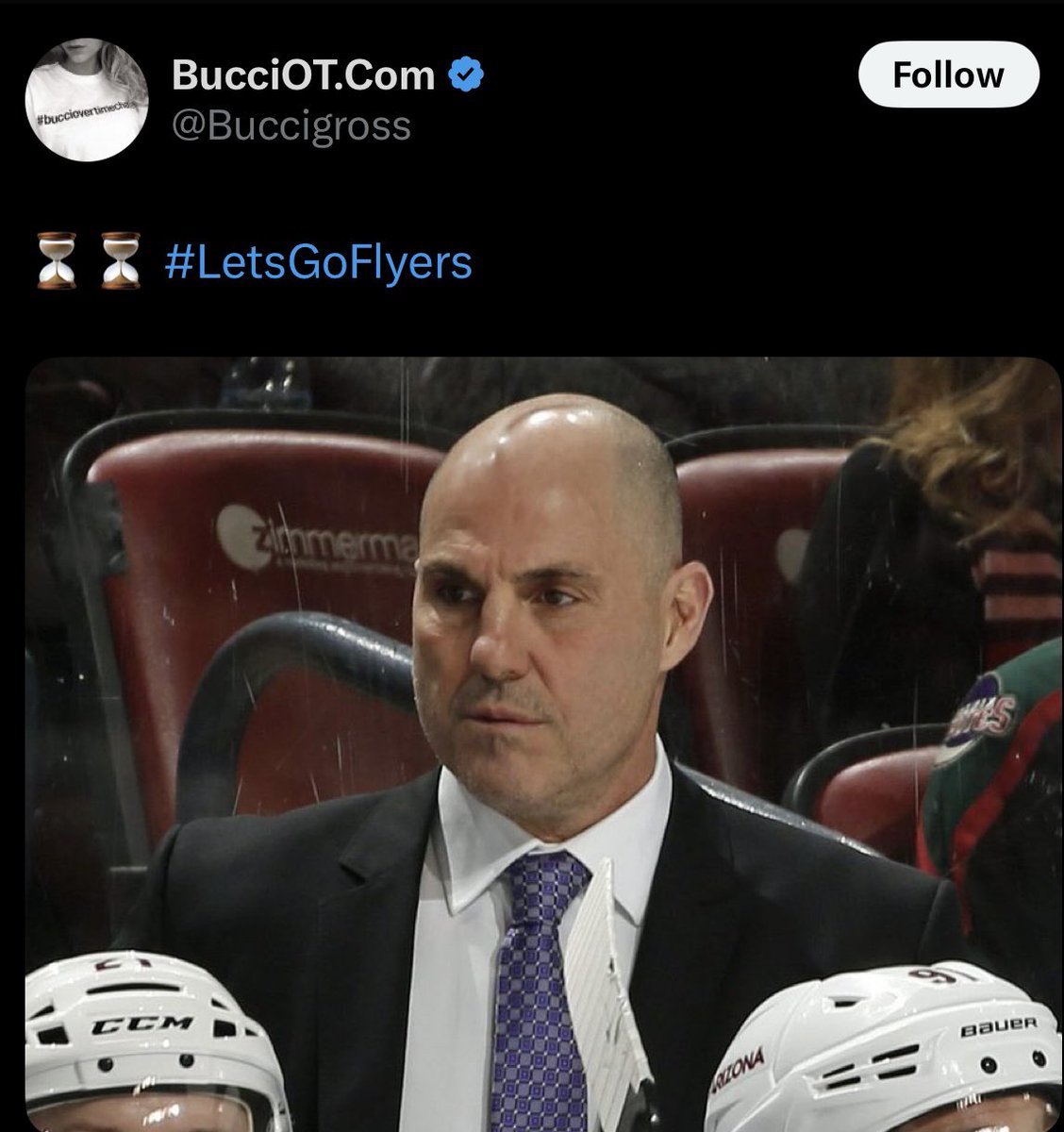 Flyers Nation (@flyersnation) on Twitter photo ESPN’s John Buccigross (<a href="/Buccigross/">BucciOT.Com</a>) doesn’t miss when it comes to cryptic tweets.
Rick Tocchet to the #Flyers looks more and more likely right now 👀 ESPN’s John Buccigross (<a href="/Buccigross/">BucciOT.Com</a>) doesn’t miss when it comes to cryptic tweets.
Rick Tocchet to the #Flyers looks more and more likely right now 👀