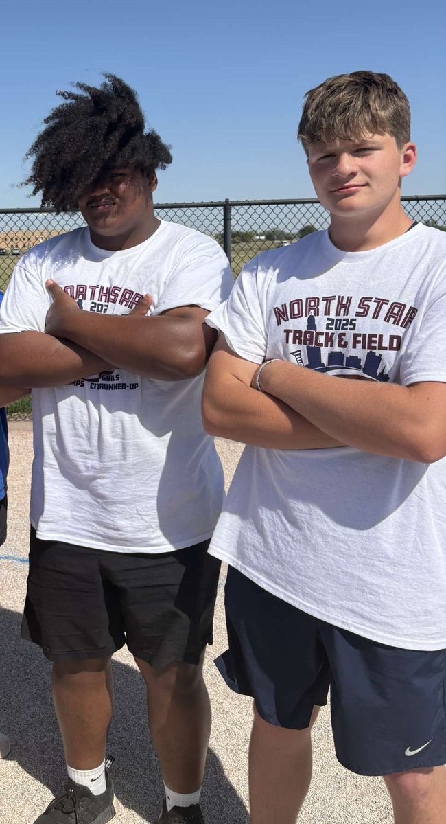 Congratulations to our Boys state qualifiers! 

Jamal punched his ticket with his school record discus throw. 

Nathan threw a PR in shot put to move up the top ten list and punch his ticket to state. 

#StateBound