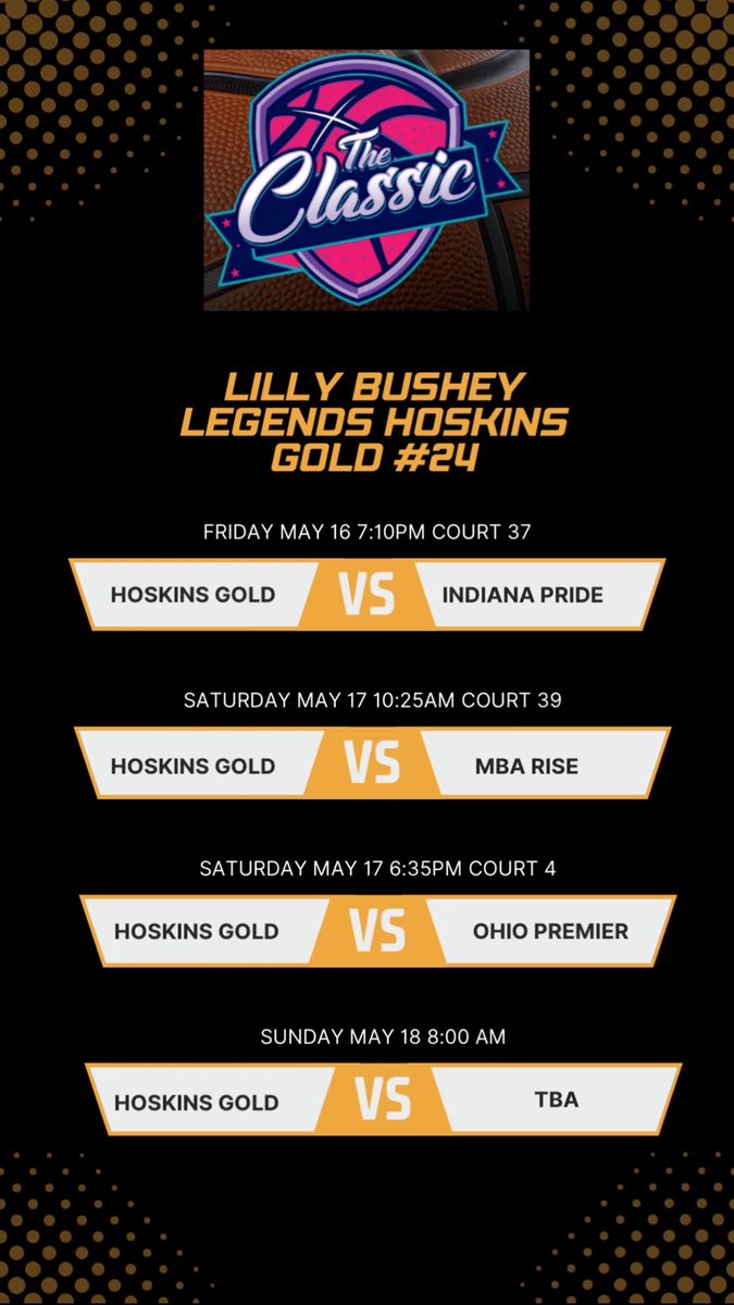 Lilly Bushey (@lillybushey24) on Twitter photo I'm so excited to be headed to Louisville this weekend to play in The Classic! Here is my schedule for the weekend! <a href="/ProspectShowcse/">Prospect_ShowcaseWBB</a> <a href="/team_hoskins/">Team Hoskins</a> <a href="/JrAllStarBB/">Jr. All-Star Girls Basketball</a> <a href="/BGSUWBB/">BGSU Women’s Basketball</a>
<a href="/wittwbb/">Witt Women's Basketball</a> <a href="/DaytonWBB/">Dayton Women's Basketball</a> <a href="/CapitalWBB/">CapitalWBB</a>
<a href="/PGH_Ohio/">Prep Girls Hoops Ohio</a> <a href="/Clutch_HoopHers/">Clutch HoopHers Media</a> <a href="/SheHoopsBball/">She Hoops Basketball</a> I'm so excited to be headed to Louisville this weekend to play in The Classic! Here is my schedule for the weekend! <a href="/ProspectShowcse/">Prospect_ShowcaseWBB</a> <a href="/team_hoskins/">Team Hoskins</a> <a href="/JrAllStarBB/">Jr. All-Star Girls Basketball</a> <a href="/BGSUWBB/">BGSU Women’s Basketball</a>
<a href="/wittwbb/">Witt Women's Basketball</a> <a href="/DaytonWBB/">Dayton Women's Basketball</a> <a href="/CapitalWBB/">CapitalWBB</a>
<a href="/PGH_Ohio/">Prep Girls Hoops Ohio</a> <a href="/Clutch_HoopHers/">Clutch HoopHers Media</a> <a href="/SheHoopsBball/">She Hoops Basketball</a>
