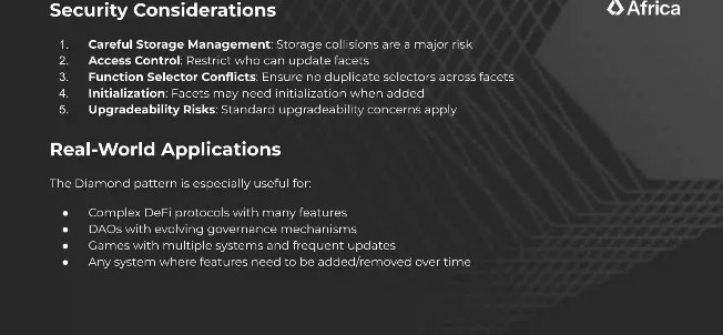 techychisom's tweet photo. Ever wished to upgrade your deployed smart contracts?
Now you can —and today we learnt how:

● OpenZeppelin Proxy =plug-and-play upgradability
● Diamond Standard =multiple facets,endless possibilities

Solidity devs, it's like adding DLCs to your dApp
#Web3 #UpgradableContracts https://t.co/5uH7I6GuRY