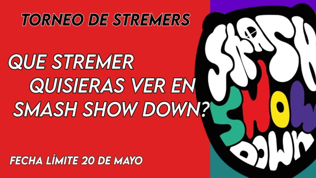 Primera dinámica

Etiqueta a tu stremer favs que quisieras ver en este gran evento de Smash Bros

Recuerden que algunas invitaciones ya fueron enviadas, si eres stremer y no recibiste nada apúntate

Pasando la fecha se hará una sección de votaciones donde solo podrá entrar 1
