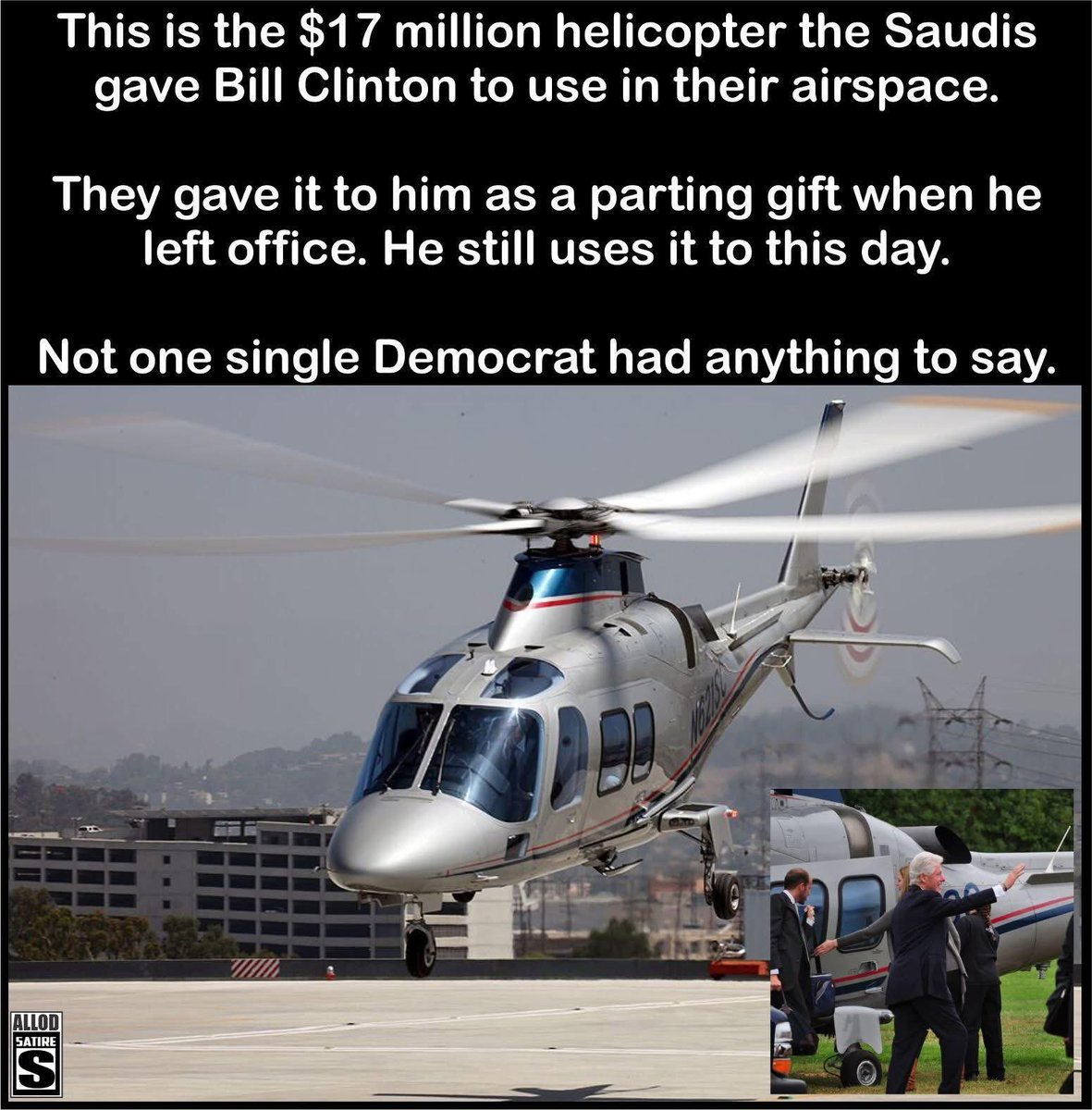 So … when the Democrats and MSM start bitching and moaning about the jet being given to Trump to be used as Air Force One … remind them of this.👇🏾

Then tell them to do their homework before they start spouting BS that isn’t true!