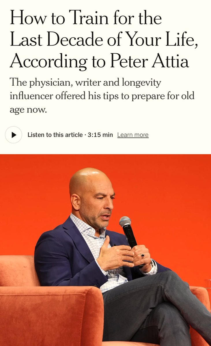 The modern longevity movement? Sigh.

How many different ways can you say:
- exercise
- eat a healthy diet
- sleep
- don't smoke &amp; drink in moderation (or not at all)
- community &amp; love?

Also key: pick good parents (read: luck + socioeconomics matter most).