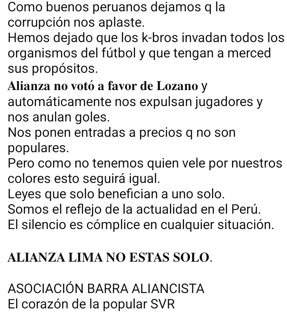 Asociación Barra Aliancista - ABA tweet media