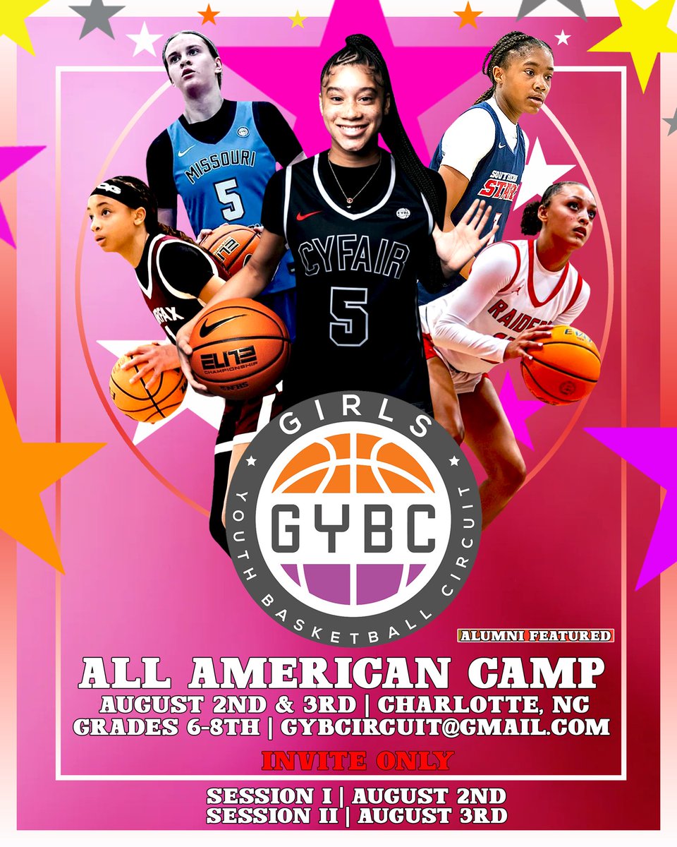 Gybcircuit_'s tweet image. GYBC All American Camp 2025
📍Charlotte, NC
Session I - August 2nd
Session II - August 3rd
60 Players Each Session
(INVITE ONLY)
LIVE Interviews
National Players
Write Ups
Highlight Videos
National Media
Email - Gybcircuit@gmail.com for information on how to get INVITED.