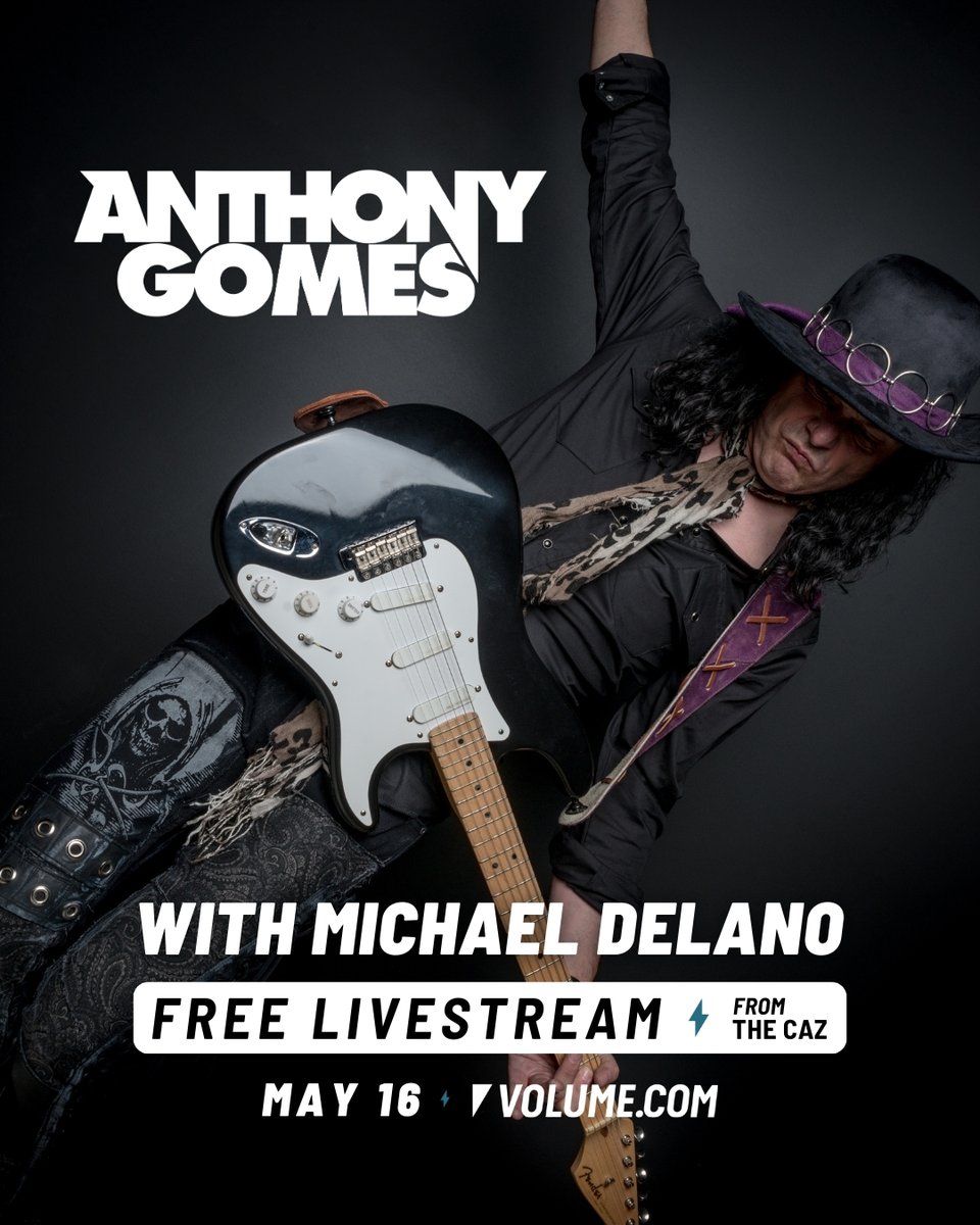 Volume.com (@getonvolume) on Twitter photo 🎸 @AnthonyGomes, world-class blues-rock guitarist, goes live from The Caz with Michael DeLano!
🔥 Soulful vocals, fiery solos & high-octane blues.
📅 TOMORROW, May 16 @ 8PM ET
🎥 Watch FREE on <a href="/GetOnVolume/">Volume.com</a> → bit.ly/TheCaz-Anthony… 🎸 @AnthonyGomes, world-class blues-rock guitarist, goes live from The Caz with Michael DeLano!
🔥 Soulful vocals, fiery solos & high-octane blues.
📅 TOMORROW, May 16 @ 8PM ET
🎥 Watch FREE on <a href="/GetOnVolume/">Volume.com</a> → bit.ly/TheCaz-Anthony…