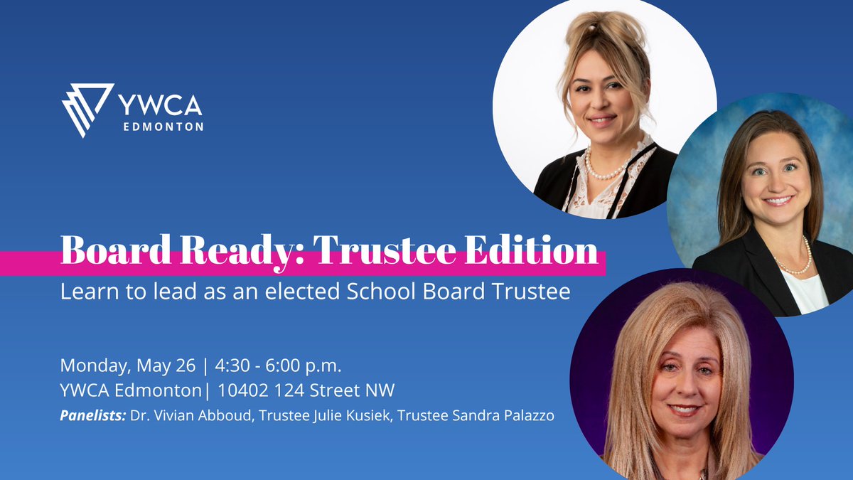 The role of an elected school board is critical to the success of our education system.  Whether you’re planning to run, or just want to learn more about what a Board of Trustees does, join us!   

Sign up here: zeffy.com/ticketing/bo... 

#abed #yeg #publiceducationmatters