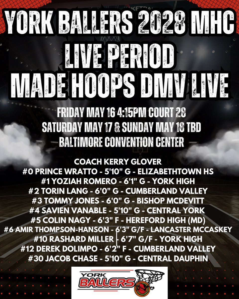 Kerry Glover (@kerryg_lover) on Twitter photo Coaches, here is my game for this coming Friday at the <a href="/madehoops/">MADE Hoops</a> DMV Live at the Baltimore Convention Center. Court 28 at 4:15.
A special group of players! Coaches, here is my game for this coming Friday at the <a href="/madehoops/">MADE Hoops</a> DMV Live at the Baltimore Convention Center. Court 28 at 4:15.
A special group of players!