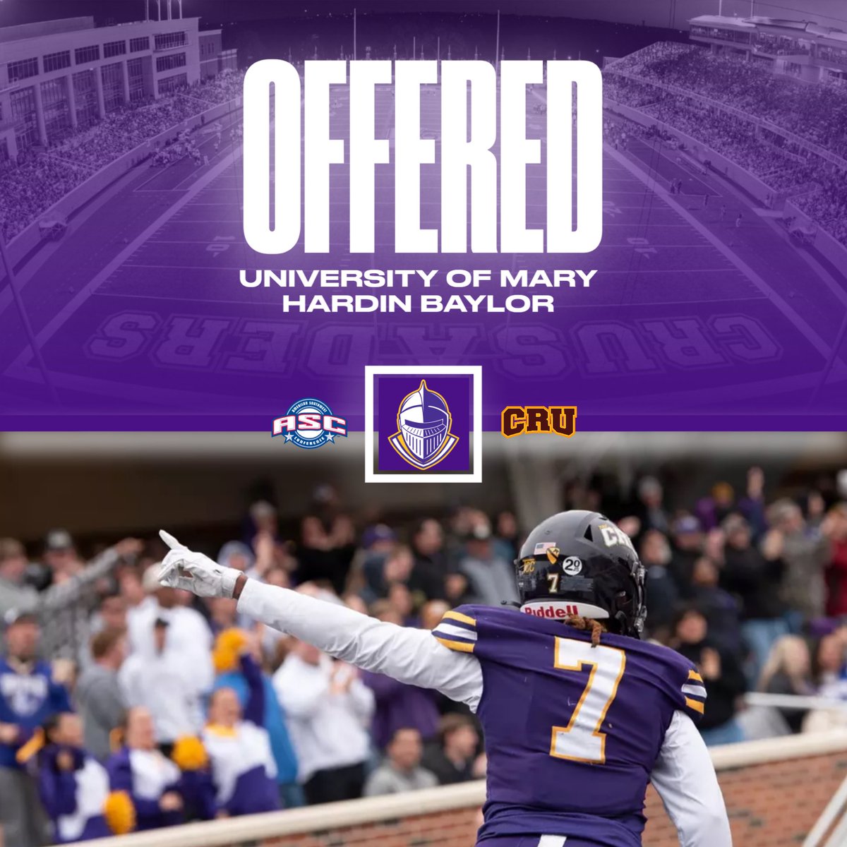 Daniel Banda (@banda_htx) on Twitter photo #AGTG After a great conversation with <a href="/Coach_Brace/">Nick Brace</a> I am blessed to receive an offer from University of Mary Hardin Baylor #gocru #AGTG After a great conversation with <a href="/Coach_Brace/">Nick Brace</a> I am blessed to receive an offer from University of Mary Hardin Baylor #gocru