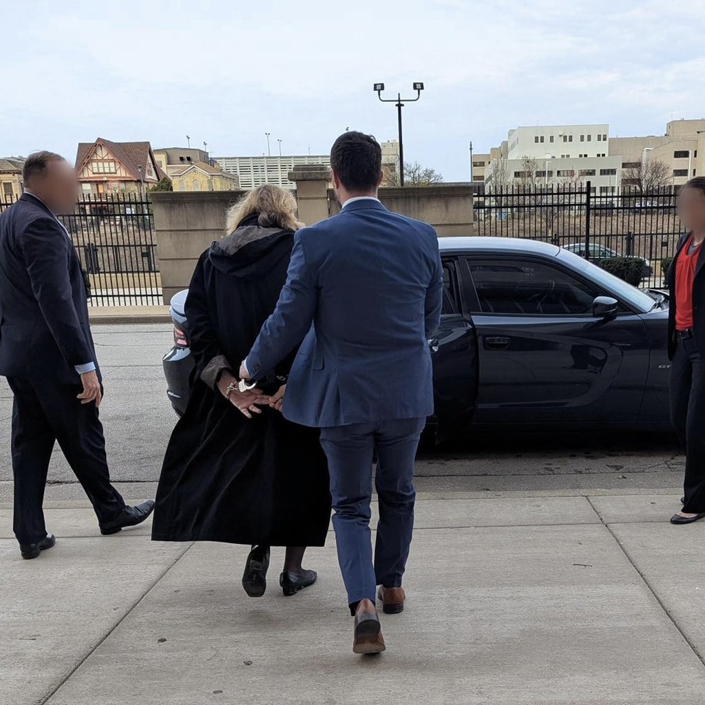 EndWokeness's tweet image. BREAKING: Wisconsin Judge Hannah Dugan indicted by a grand jury for helping an illegal escape ICE