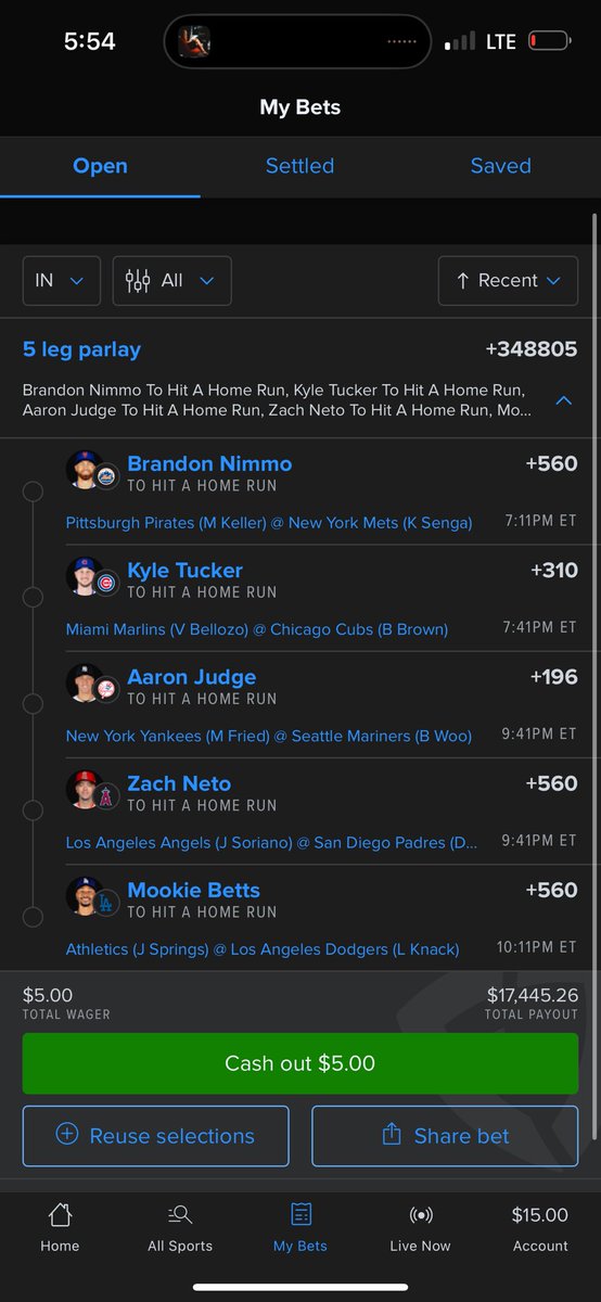 If this homerun parlay hits your timeline and you dont put it in, that’s natural selection